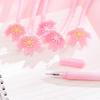 Silicone Pink Creative Cute Kawaii Sakura Flower Stationery Office School Supplies Sweet Pretty Lovely Writing Signature Pens