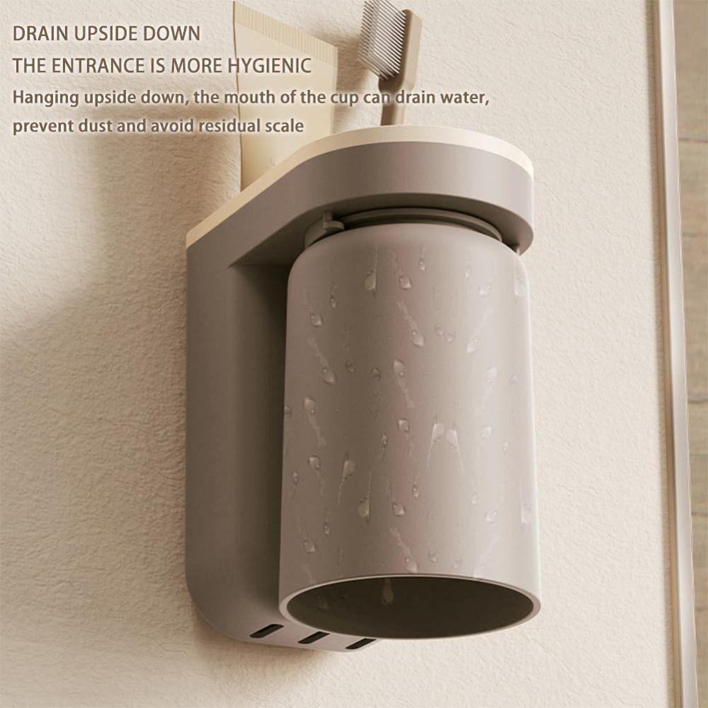 PP Полка для стакана для туалетных принадлежностей Пылезащитный настенный держатель для зубной пасты Практичный держатель для зубных щеток