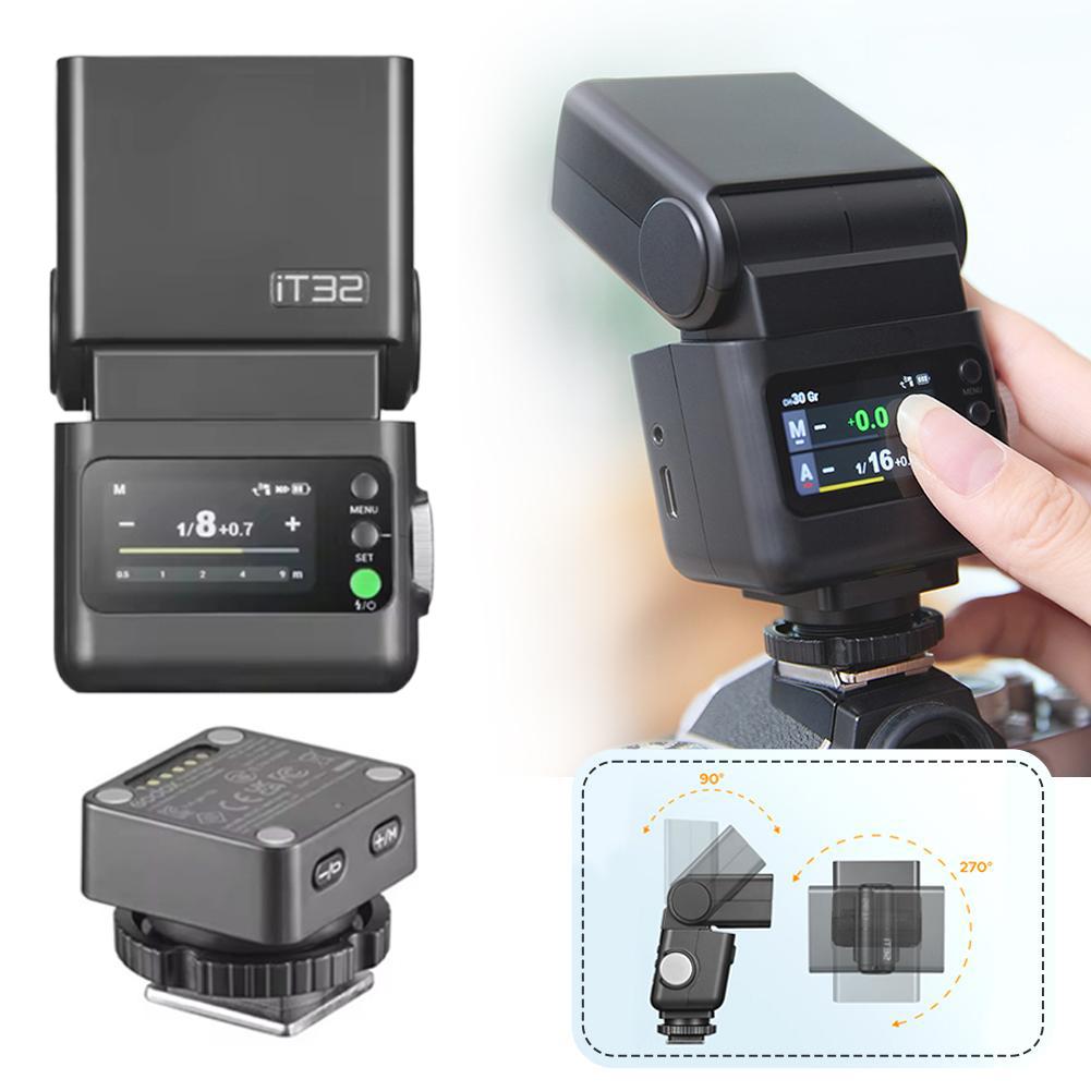 For Shenniu iT32 Magnetic Modular Flash Set with X5 TTL Wireless Flash Trigger Touchscreen Control Accessories