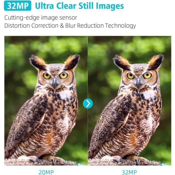 Caméra de chasse - Folgtek - 32 MP - Vision nocturne - Wi-Fi - Étanche IP66