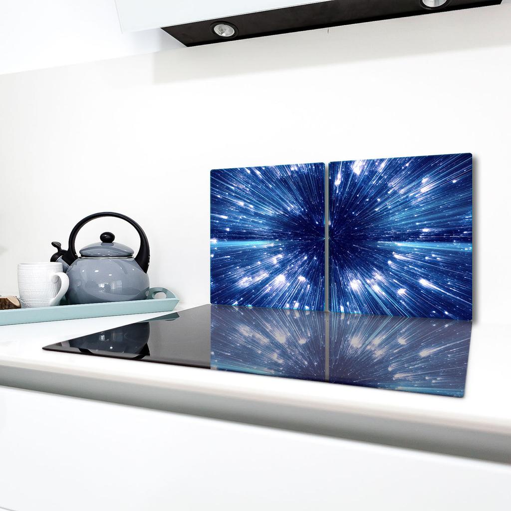 2x GLASS PROTECTIVE PLATE FOR STOVE 40x52 SPACE