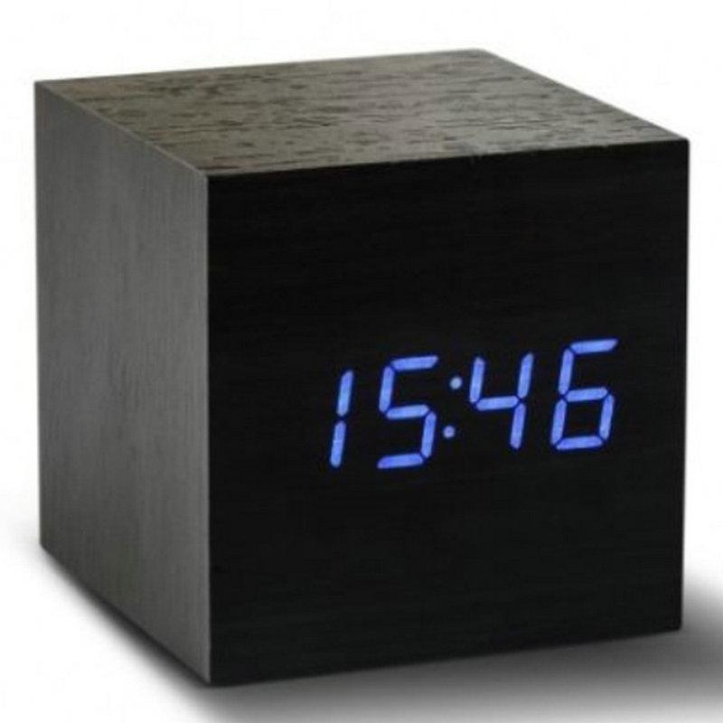 Smart Wooden Digital Alarm Clock with Night Light - Multi-functional Square Wall Clock for Students