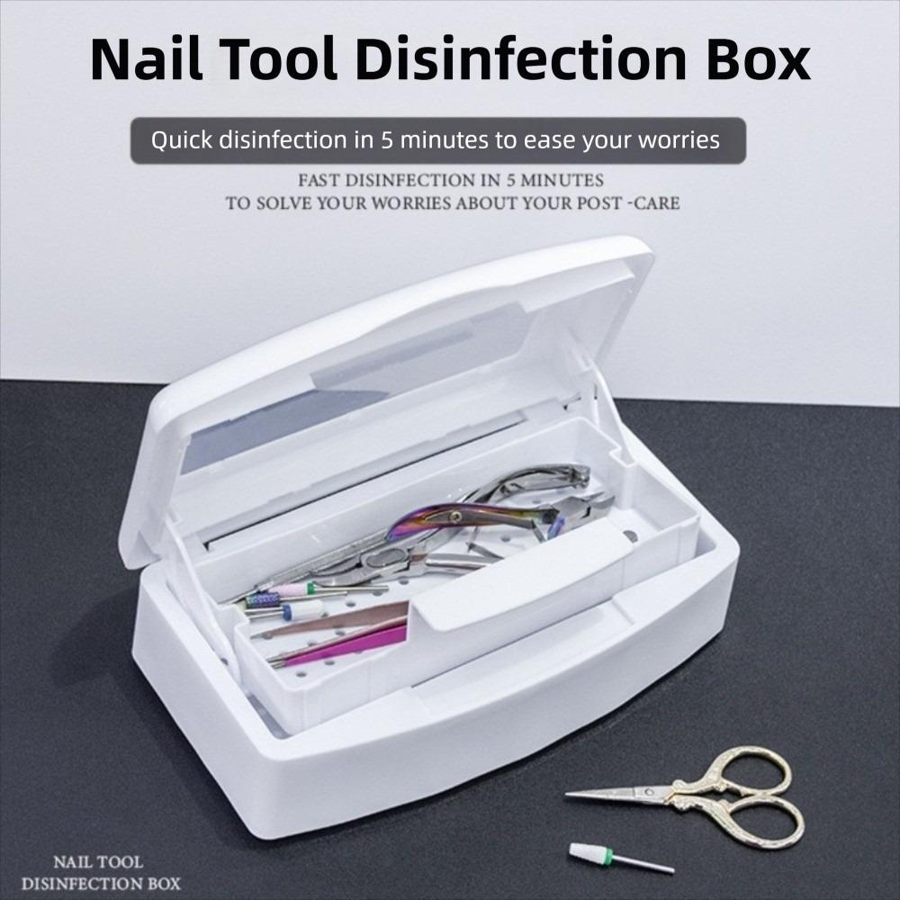 Storage Box Disinfection Box Detachable Equipment Cleaner Tools Nail Art Salon