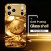 Премиальный золотой чехол для телефона Bitcoin для funda iphone для iPhone 17 pro max защитное стекло для iPhone 17 16 15 14 13 12pm Pro Plus