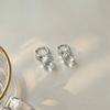 Zinc Zinc Alloy Crystal Ball Hoop Earrings Resin Fashion Ear Jewelry Clear Ball Earrings  Gift