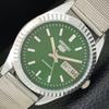 MENS VINTAGE SEIKO 5 AUTOMATIC REFURBISHED JAPAN GREEN DIAL WATCH A440586-4 Sk-a440586