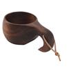 220ml Wooden Coffee Cup Comfortable Grip Handmade Eco Friendly Hot Drink Tea Cup with Anti Slip Hand