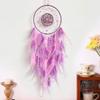 Elegant Dreamcatchers Craft with Feathered and Flower Beads Hanging Ornament for Bedroom and Living Room Wall Decors