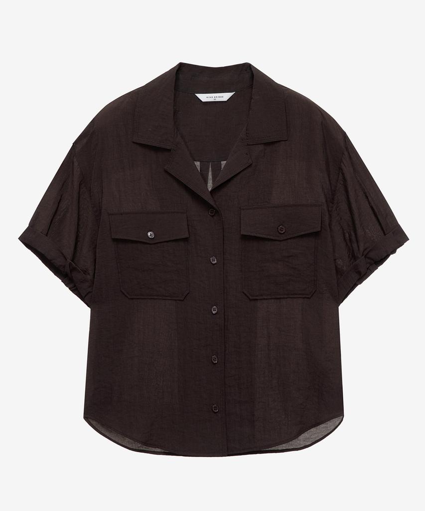 MIND BRIDGE WOMEN [W] Out Pocket Open Collar Short Sleeve Shirt - 3 Colors