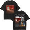 Стирка Винтажные Футболки с Графическим Принтом Tame Impala Мужская Одежда Поп-Рок Группа Футболка Мужчины Женщины Мода Ретро Футболка