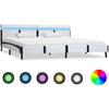 Bed Frames - vidaXL - Faux Leather - 180 X 200 Cm - White - Integrated LED - 1 Place