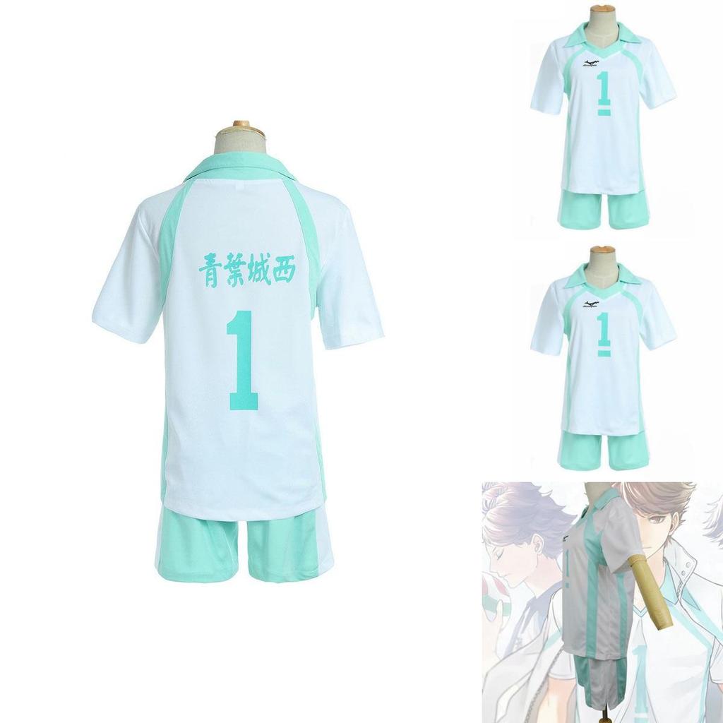 Стильная форма Аоба Джосай из Haikyuu для Ойкавы Тоору с дышащими шортами и рубашкой