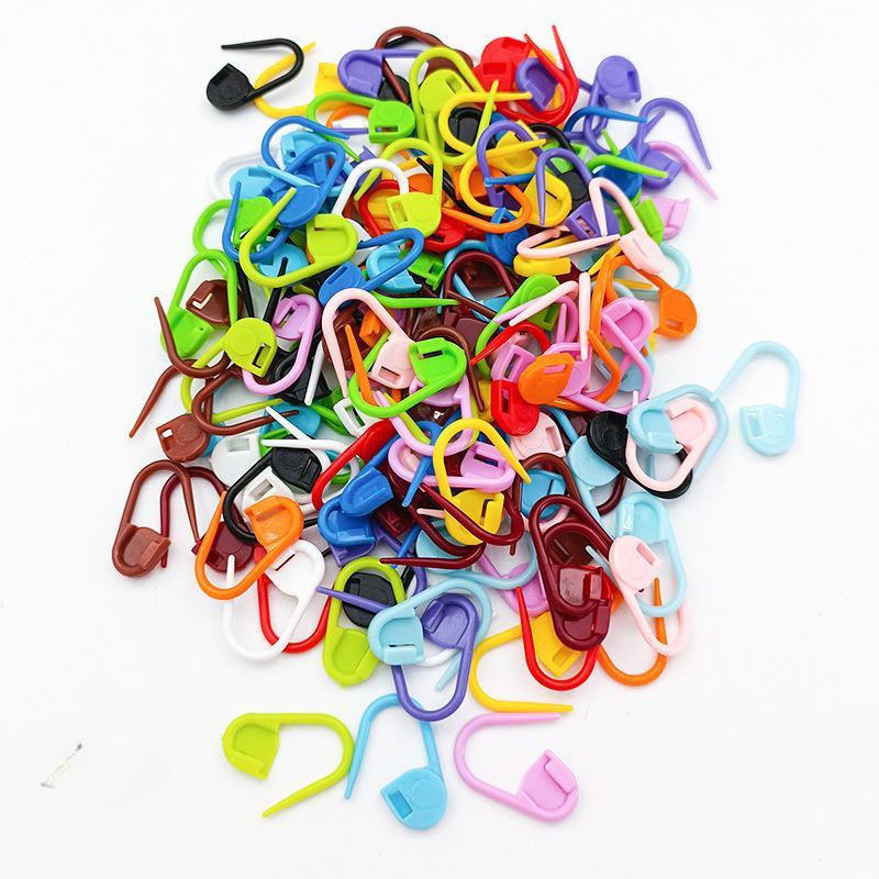 10pcs Plastic Resin Small Clip Locking Stitch Markers Crochet Latch Knitting Tools Needle Clip Hook Sewing Tool Mixed Color