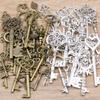 50g Vintage Personalized Metal Pendant, Antique Bronze Mixed Punk Key Earrings, Bracelet Necklace, Diy Accessory Accessories