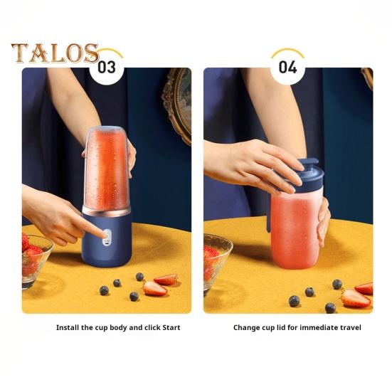 Ручная соковыжималка с 6 лезвиями из нержавеющей стали, 21000 об/мин, высокоскоростная, малошумная, перезаряжаемая, беспроводной миксер для фруктов, соковыжималка