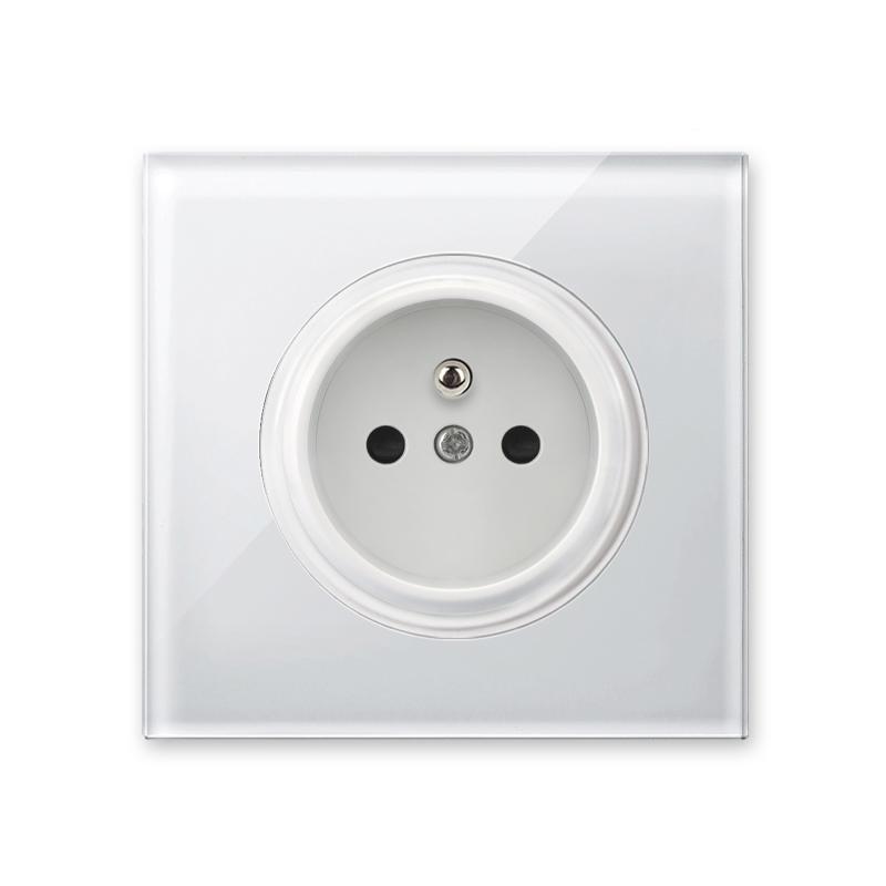 2025 LED Home Use Glass Panel Wall Light Switches Electric 220V Wall and Socket Durable  Product