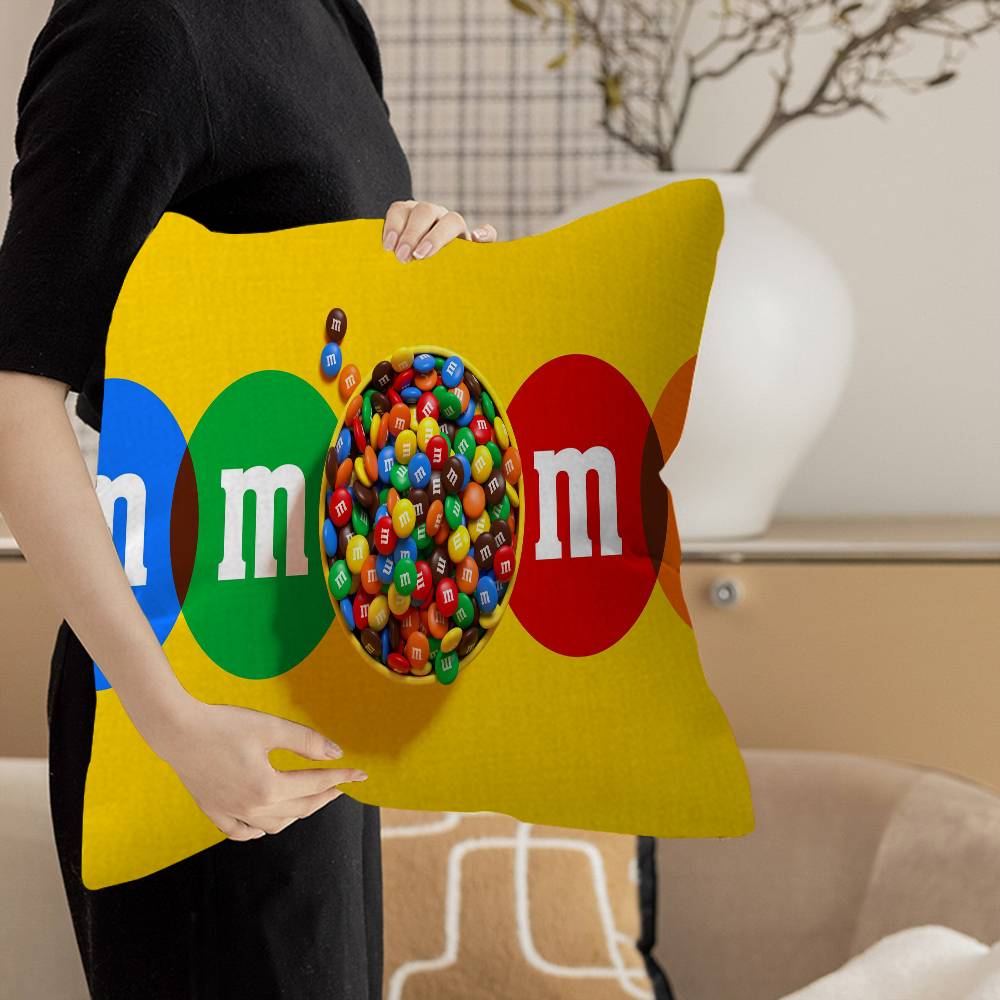 Мультяшная подушка M-Ms C-Chocolate Подушка в стиле аниме Подушка для изголовья дивана-кровати Чехол для подушки Чехол для подушки 45X45 См Модная