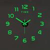 European Style Luminous Digital DIY Wall Clock - Silent, Sticker Design for Study and Living Room