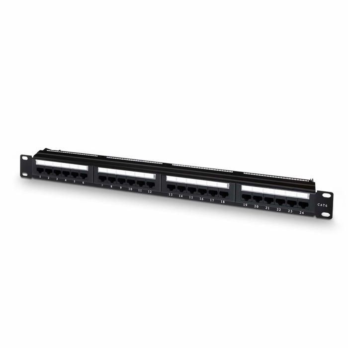 Panneau De Brassage - AISENS - A141-0308 - 24 Ports RJ45 - CAT.6 UTP - Noir