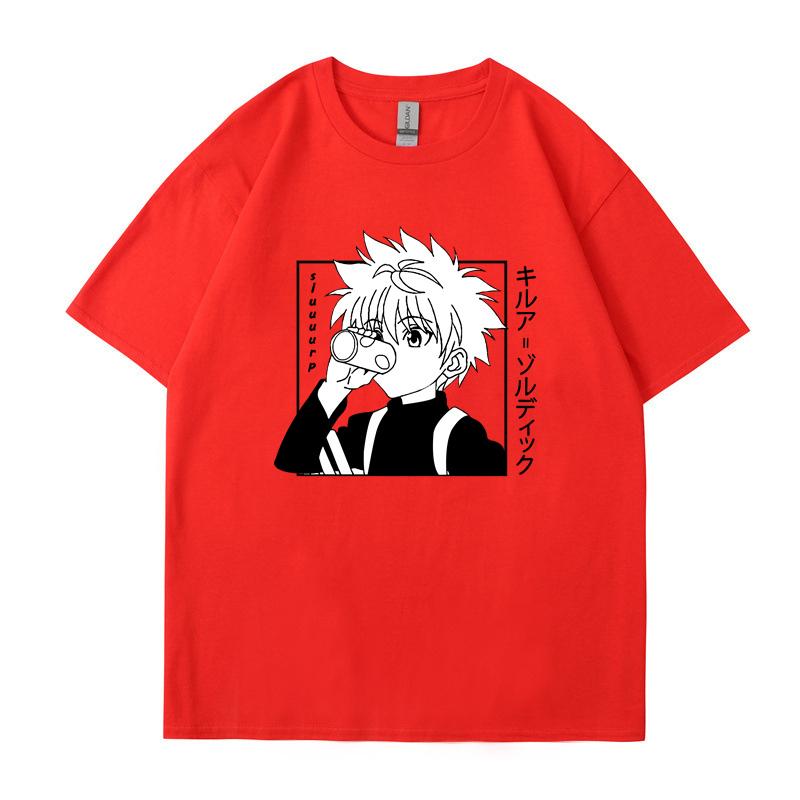 Футболка с графическим принтом Killua Zoldyck унисекс, летняя, повседневная, с круглым вырезом, коротким рукавом, в уличном стиле, модная футболка в стиле аниме