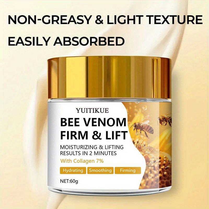 Укрепляющий и подтягивающий крем с пчелиным ядом. Увлажняющая формула с гиалуроновой кислотой, ретинолом, коллагеном. Повышает сияние, глубоко увлажняет. Крем для лица. Уход за кожей.