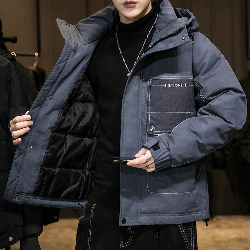 Пуховик мужской короткий модели, новая зимняя утолщенная модная красивая одежда куртка