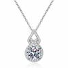 D Color 1CT Past Test Moissanite 925 Sterling Silver Pendant for Women Trendy Cute Diamond Necklace Sparkling Wedding Jewelry GRA