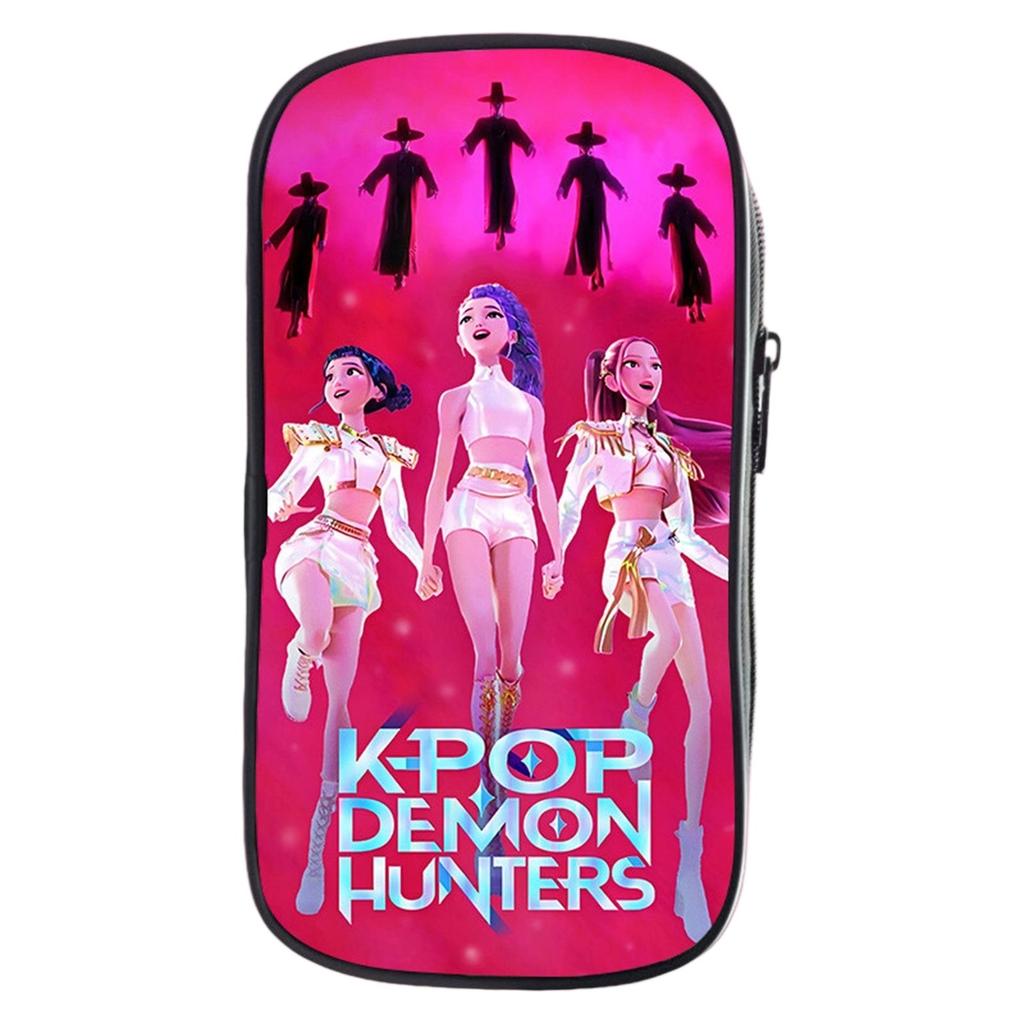 KPOP Girls Cartoon Pencil Case Elementary School Pencil Case Stationery Bag Children's Pencil Case Anime Print