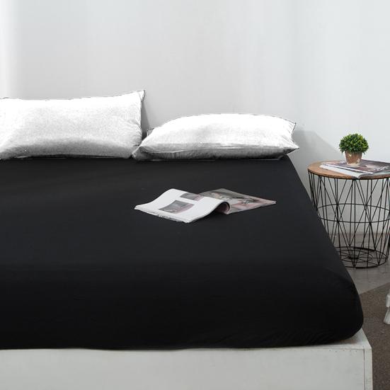 Waterproof Fitted Sheet King Mattress Protector Cover Solid Color Breathable Fabric Easy
