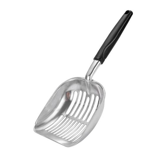 Совок для кошачьего туалета Металлический совок для кошачьего туалета с длинной ручкой Сплавная лопата для просеивания кошачьих экскрементов Чистящие средства