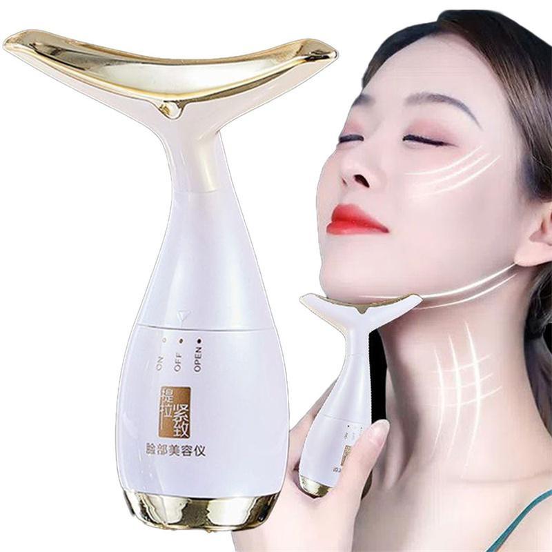 Массажер для лица, шеи, косметическое устройство, электрический V-образный интродьюсер, укрепляющий, омоложение, против морщин, тонкий двойной подбородок, уход за кожей, массаж лица