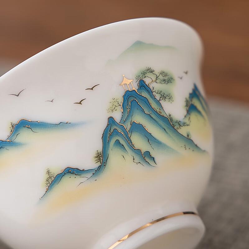 Premium Gold-Inlaid Ceramic Gongfu Tea Set Gift Box