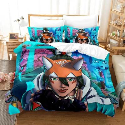 3D Игровой Набор Постельного Белья Overwatch Kiriko Головы Пододеяльник Комплект Постельного Белья Покрывало Наволочка Размер King Queen Twin Мальчики Девочки Взрослые