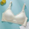Soft support underwear women's thin breathable upper support, anti-sagging side closing without traces, gathering bra fixed inner cup 