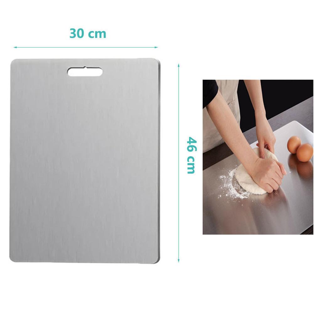 Cutting Board Stainless Steel Chopping Board Kitchen Kneading Dough Board Double Sided Chopping Board For Meat Kitchen Tools