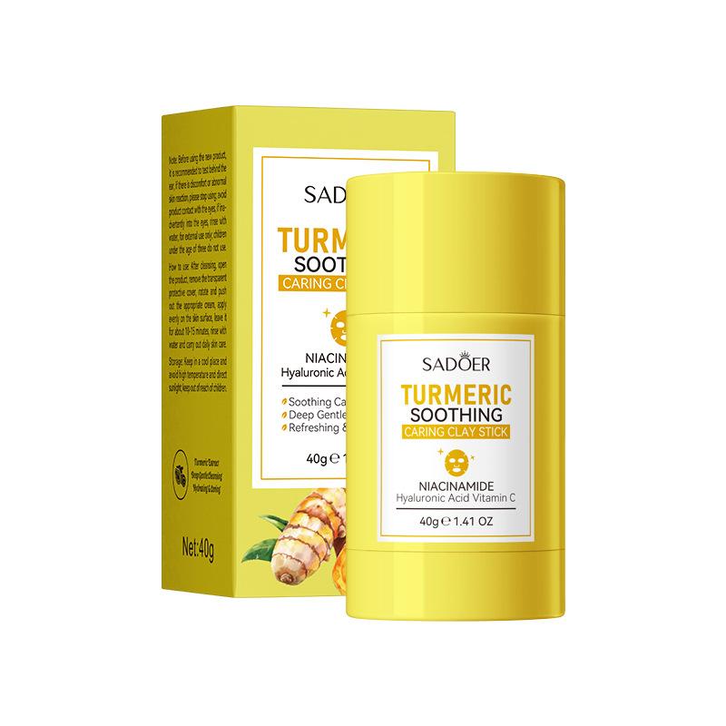 Solid Facial Mask Stick Green Tea Honey Peach Cleaning Pore Moisturizing Long Charcoal Eggplant Mud Film