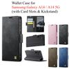 Чехол-кошелек для Samsung Galaxy A14 / A14 5G с отделениями для карт и подставкой, кожаный чехол с защитой 360°