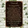 Iron Wall Art Vintage Sign Motivational Metal Plaque 8x12 Inch Waterproof Pre Drilled Holes