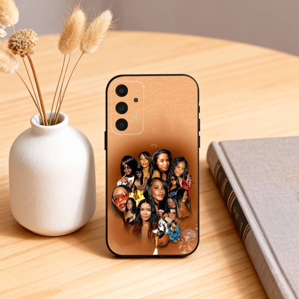 Чехол для телефона A-AaliyahS H-hip pop Для Samsung S25,24,23,22,30,21,10,9,Ultra,Plus,Lite,FE,4,5 G Мягкий черный чехол