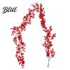 Artificial Red Berry Garland Garland Hanging Vine Swag Christmas Holiday Wall Door Vertical Space Decorative Plant Frame Decor Faux Berries String