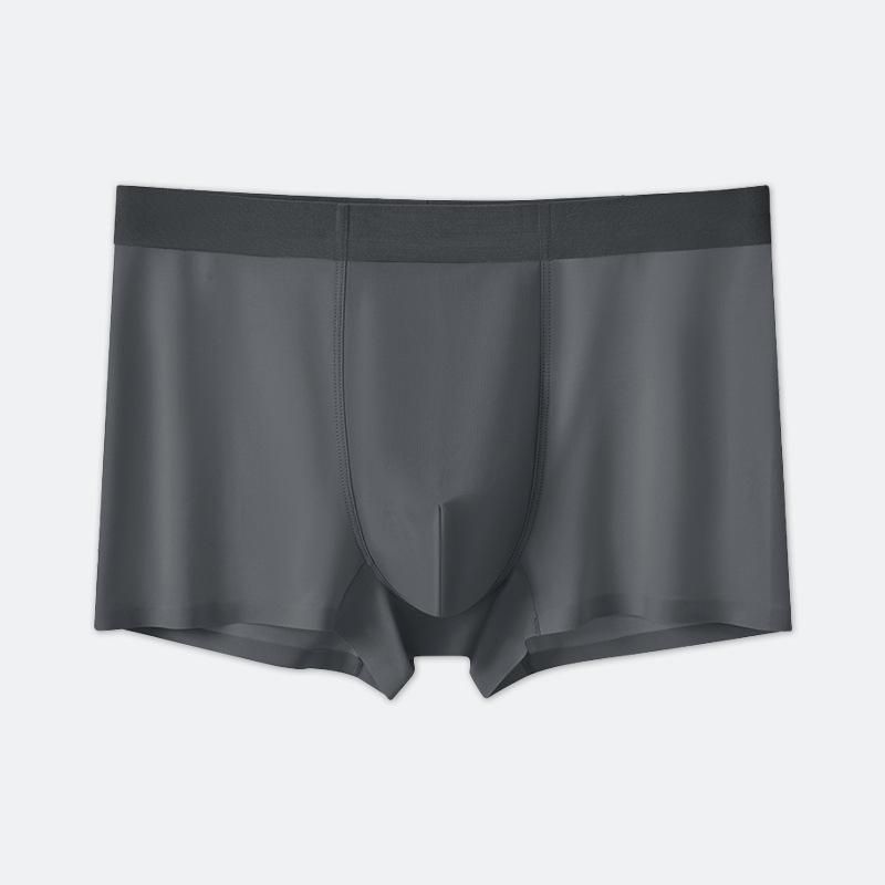 Мужское нижнее белье большого размера дышащее быстросохнущее трусы с плоским углом летнее прохладное ледяной шелк нижнее белье для мужчин