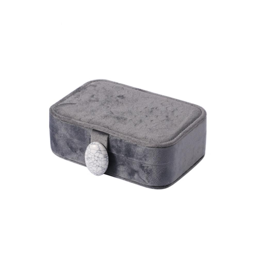 Large Capacity Velvet Jewelry Box Exquisite Necklace Storage Box Jewelry Organizer Case  Travel Use