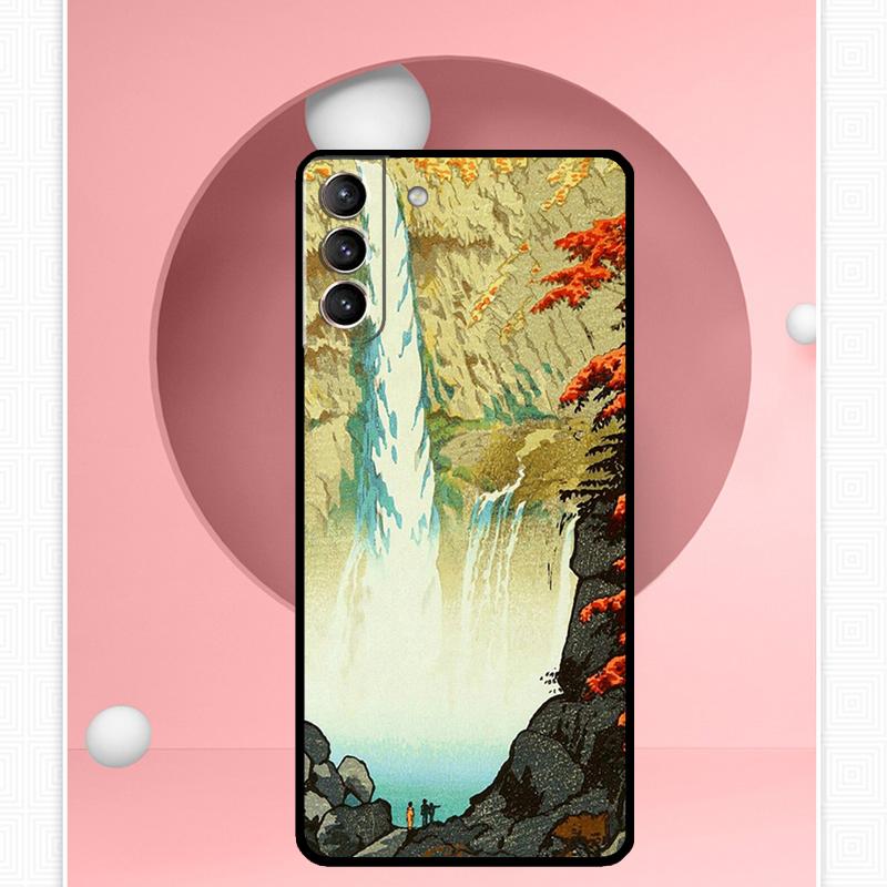 Японский стиль Укиё-э Чехол для Samsung Galaxy S25 Ultra S20 S21 S22 S23 S24 Ultra S9 S10 Plus S25 FE Чехол Funda