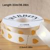 36  Yard Heart Easy-to-Tie Foil-Stamped DIY-Friendly Polyester Length-Sufficient Premium Gift Ribbon Durable 2.5CM Fade-Resistant
