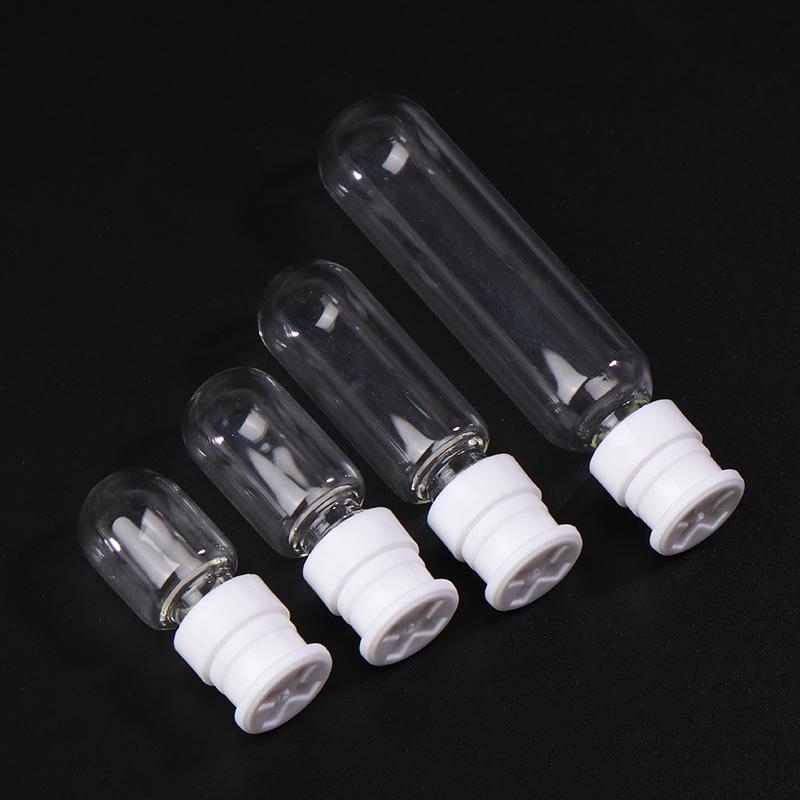 5Pcs 2/3/5/10Ml Mini Refillable Bottle Transparent With Cap Empty Sample Vial Powder Solid Storage Essential Oil Bottle