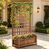 Planter Box with Trellis, Raised Bed with Lattice Back Panel, Stylish Plant Stand, Elegant Planter with Lattice Structure (only with planter box)