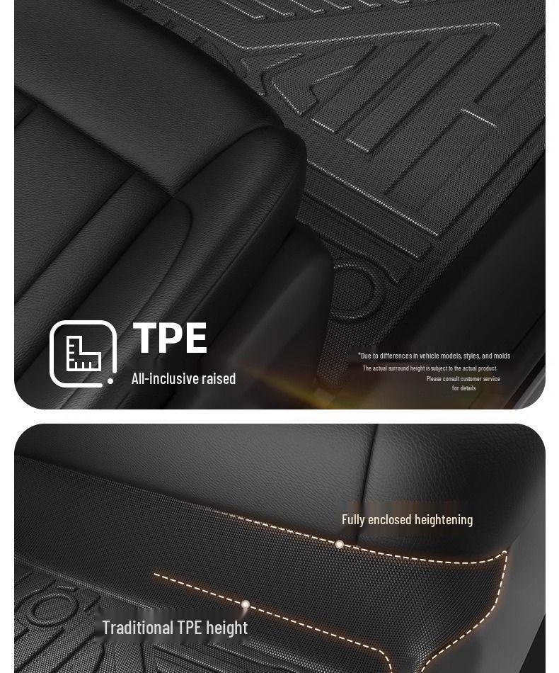 Автомобильный коврик BYD Qin PLUS DM-i из ТПЭ, противоскользящий, для подвески, с текстурой «рисовое зерно».
