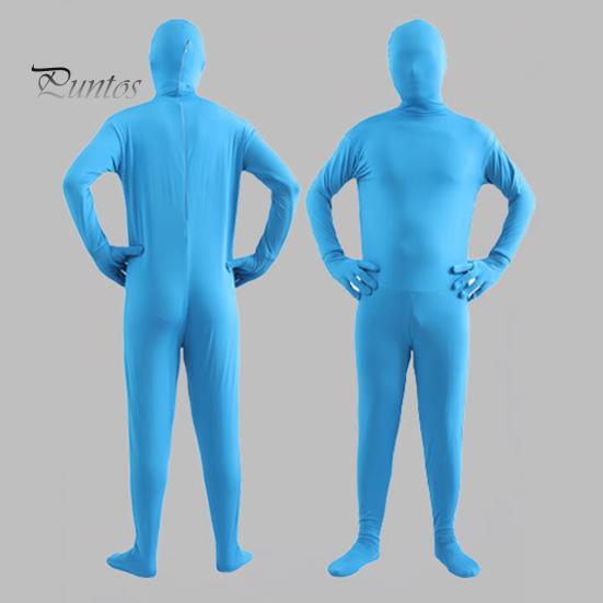 Комбинезон унисекс на Хэллоуин, облегающий, дышащий, с длинными рукавами, с капюшоном, эластичный, однотонный, невидимый комбинезон на молнии сзади, реквизит для вечеринки