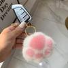 1 шт. брелок милый брелок аксессуары пушистый кошачий коготь кавайный кулон подвесной декор плюш