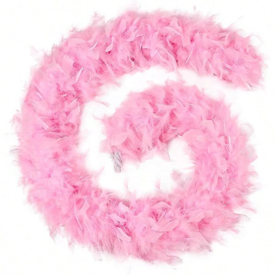 DIY Pink Turkey Feather Boa 2 Meter 40g 60g 90g Fluffy Chandelle Feathers for Carnival Party Dress Clothes Costume Scarf Shawl
